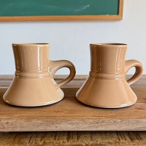 Tan Ceramic Mugs Set